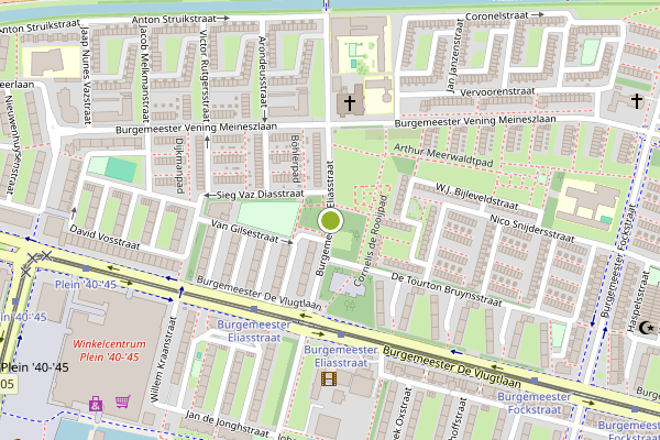 Ambulance-melding op Burgemeester Eliasstraat, Amsterdam op 13 juni, kaart-overzicht