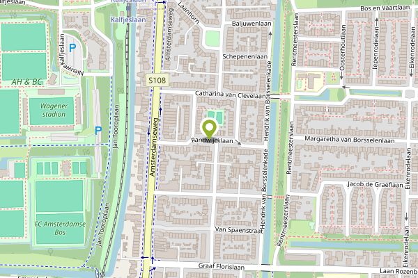 Ambulance-melding op Randwijcklaan, Amstelveen op 3 mei, kaart-overzicht