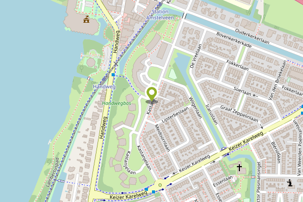 Ambulance-melding op Kastanjelaan, Amstelveen op 3 mei, kaart-overzicht