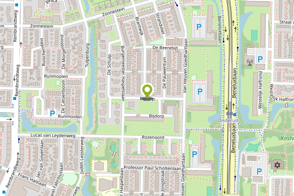 Ambulance-melding op Bijdorp, Amstelveen op 3 mei, kaart-overzicht