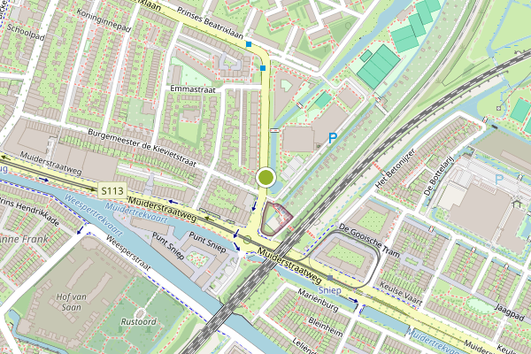 Ambulance-melding op Prins Bernhardlaan, Diemen op 13 juni, kaart-overzicht