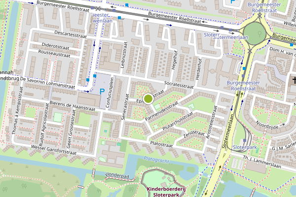 Ambulance-melding op Epicurusstraat, Amsterdam op 13 juni, kaart-overzicht
