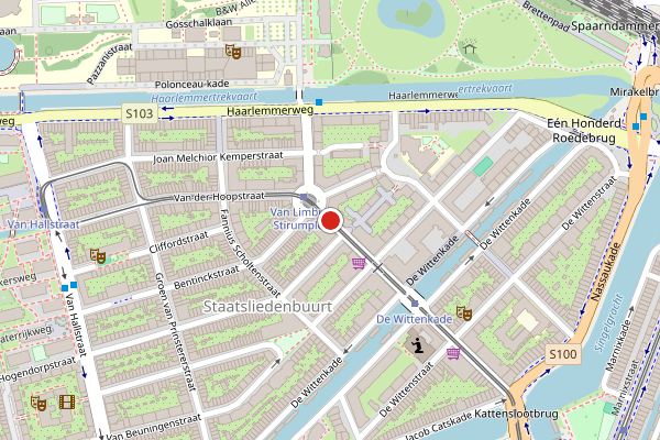 Brandweer-melding op Van Limburg Stirumstraat, Amsterdam op 13 juni, kaart-overzicht