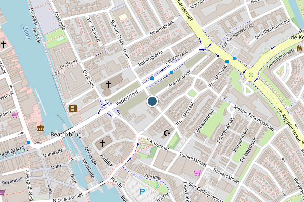 Politie-melding op Dominee Baxstraat, Zaandam op 13 juni, kaart-overzicht
