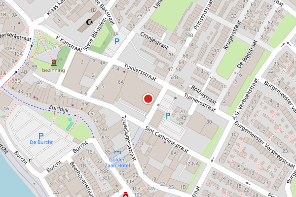 Brandweer-melding op Prinsenstraat, Zaandam op 13 juni, kaart-overzicht