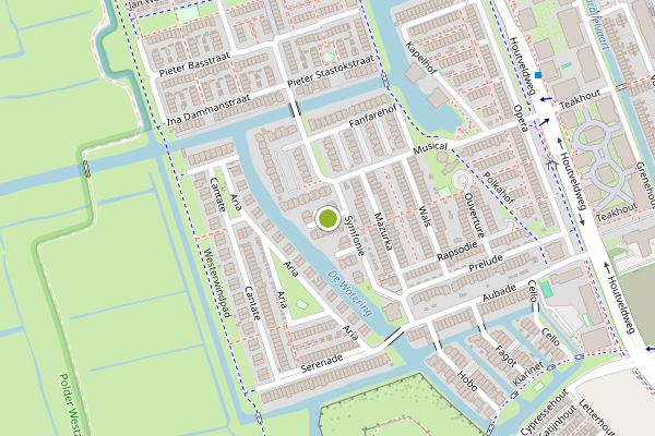 Ambulance-melding op Symfonie, Zaandam op 13 juni, kaart-overzicht