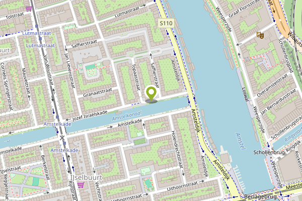 Ambulance-melding op Jozef Israelskade, Amsterdam op 4 mei, kaart-overzicht