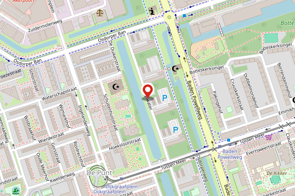 Brandweer-melding op Langswater, Amsterdam op 4 mei, kaart-overzicht