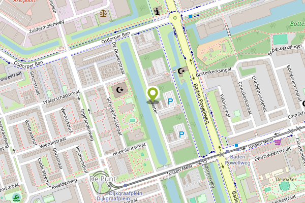 Ambulance-melding op Langswater, Amsterdam op 4 mei, kaart-overzicht