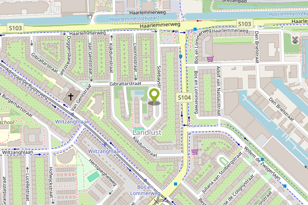 Ambulance-melding op Solebaystraat, Amsterdam op 4 mei, kaart-overzicht