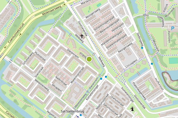 Ambulance-melding op Virgohof, Amsterdam op 14 juni, kaart-overzicht