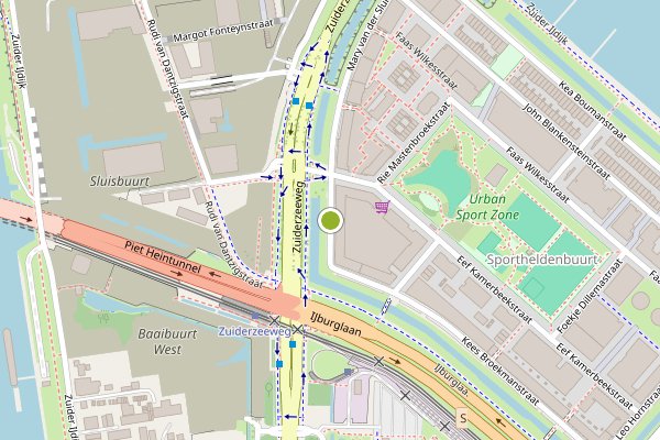 Ambulance-melding op Mary van der Sluisstraat, Amsterdam op 14 juni, kaart-overzicht