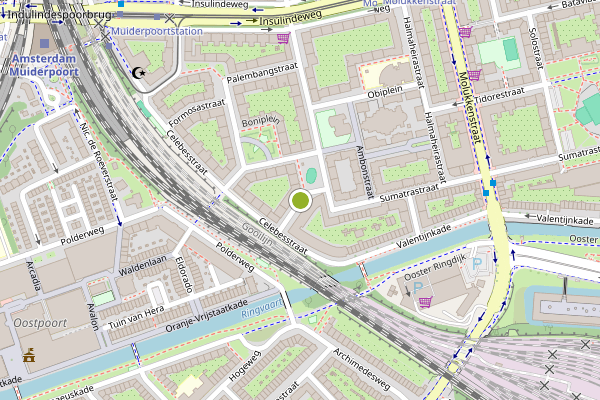 Ambulance-melding op Sibogastraat, Amsterdam op 14 juni, kaart-overzicht