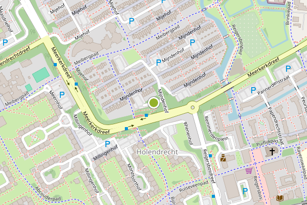 Ambulance-melding op Mijndenhof, Amsterdam op 14 juni, kaart-overzicht