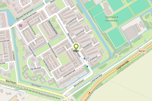 Ambulance-melding op Mozartlaan, Aalsmeer op 3 mei, kaart-overzicht