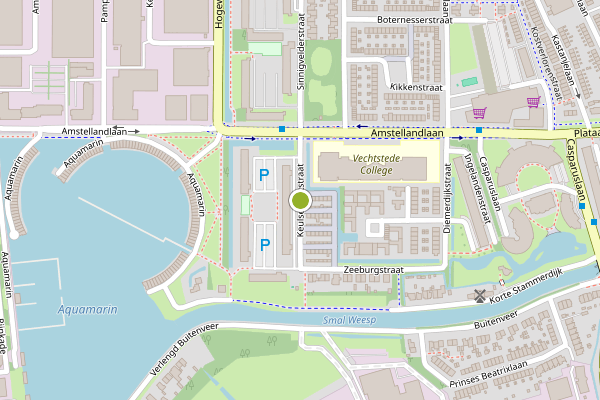 Ambulance-melding op Keulsevaartstraat, Weesp op 14 juni, kaart-overzicht