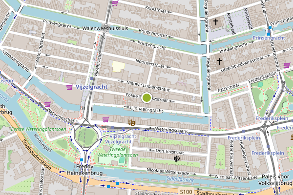 Ambulance-melding op Fokke Simonszstraat, Amsterdam op 14 juni, kaart-overzicht