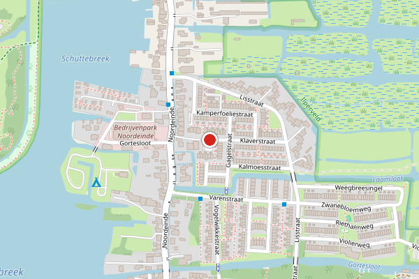Brandweer-melding op Zonnehof, Landsmeer op 14 juni, kaart-overzicht