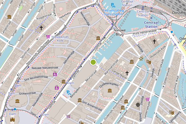 Ambulance-melding op Oudebrugsteeg, Amsterdam op 14 juni, kaart-overzicht