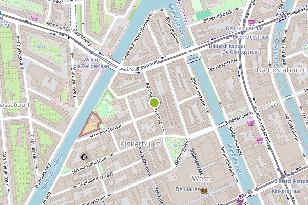 Ambulance-melding op Agatha Dekenstraat, Amsterdam op 14 juni, kaart-overzicht