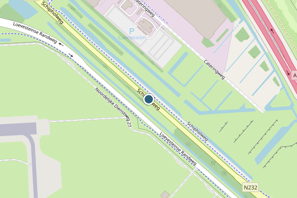 Politie-melding op Schipholweg, Schiphol op 14 juni, kaart-overzicht