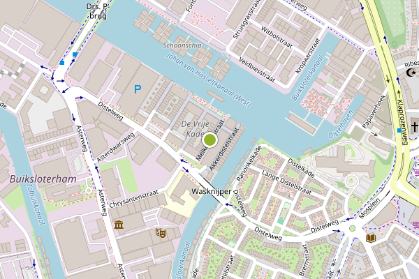 Ambulance-melding op Melkdistelstraat, Amsterdam op 14 juni, kaart-overzicht