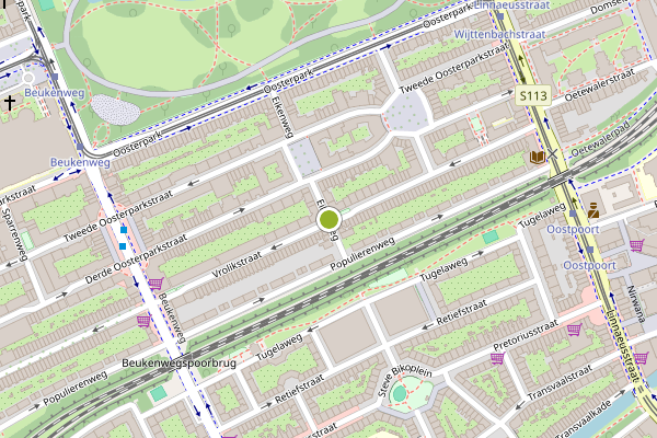 Ambulance-melding op Eikenweg, Amsterdam op 14 juni, kaart-overzicht