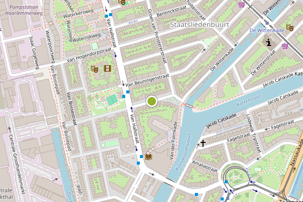 Ambulance-melding op Eerste Keucheniusstraat, Amsterdam op 14 juni, kaart-overzicht