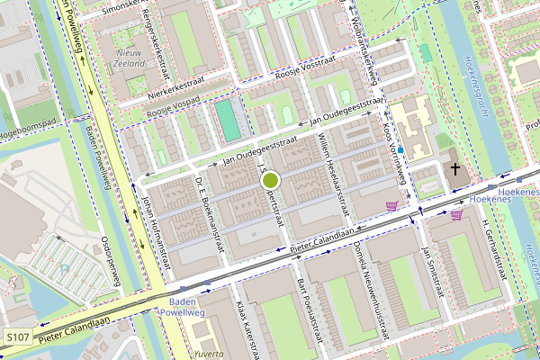 Ambulance-melding op Johan Hofmanstraat, Amsterdam op 14 juni, kaart-overzicht