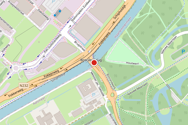 Brandweer-melding op Brug, Aalsmeer op 14 juni, kaart-overzicht