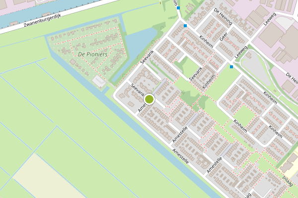 Ambulance-melding op Amestelle, Zwanenburg op 15 juni, kaart-overzicht