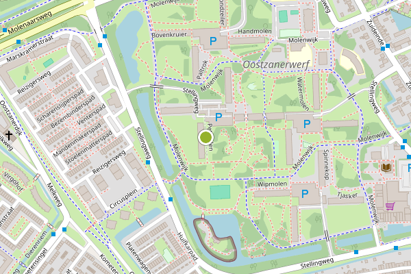 Ambulance-melding op Petmolen, Amsterdam op 15 juni, kaart-overzicht