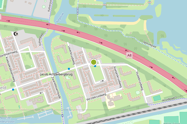Ambulance-melding op Fluitekruidweg, Zaandam op 15 juni, kaart-overzicht
