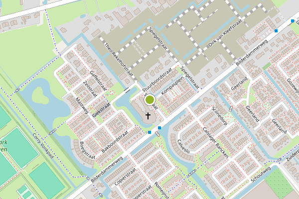Ambulance-melding op Spilstraat, Kudelstaart op 15 juni, kaart-overzicht