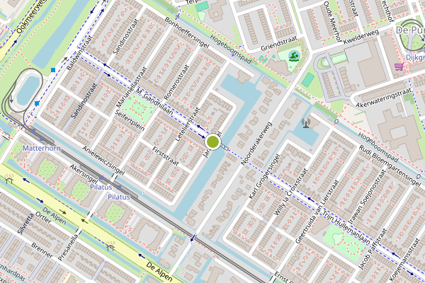 Ambulance-melding op Jarasingel, Amsterdam op 15 juni, kaart-overzicht