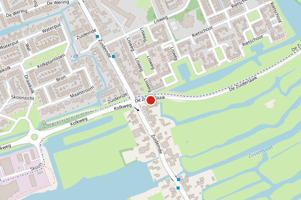 Brandweer-melding op De Zuiderlaaik, Oostzaan op 15 juni, kaart-overzicht