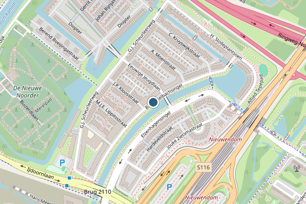 Politie-melding op B. Merkelbachsingel, Amsterdam op 16 juni, kaart-overzicht