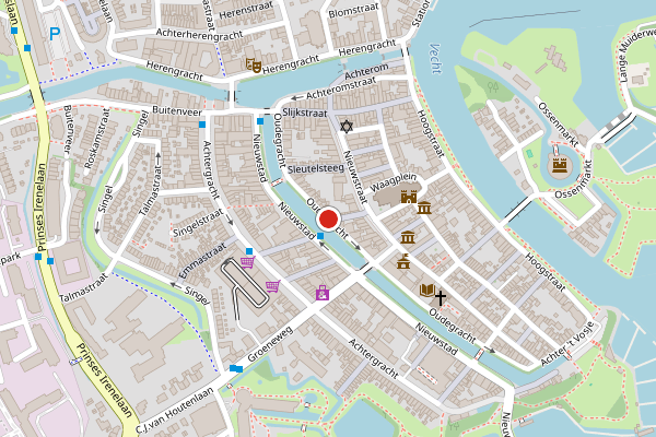 Brandweer-melding op Oudegracht, Weesp op 16 juni, kaart-overzicht