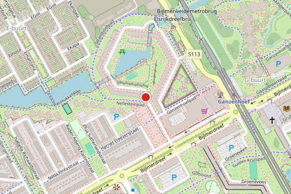Brandweer-melding op Gravestein, Amsterdam op 16 juni, kaart-overzicht