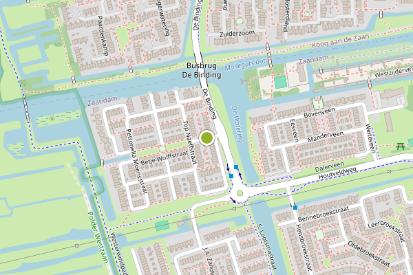 Ambulance-melding op Betje Wolffstraat, Zaandam op 4 mei, kaart-overzicht