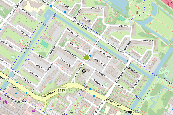 Ambulance-melding op J. Drijverweg, Amsterdam op 17 juni, kaart-overzicht