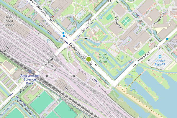 Ambulance-melding op Carolina MacGillavrylaan, Amsterdam op 17 juni, kaart-overzicht