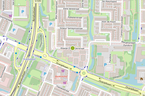 Ambulance-melding op Klaasje Zevensterstraat, Amstelveen op 4 mei, kaart-overzicht