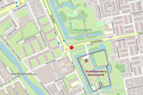 Brandweer-melding op Twiskeweg, Zaandam op 16 juni, kaart-overzicht
