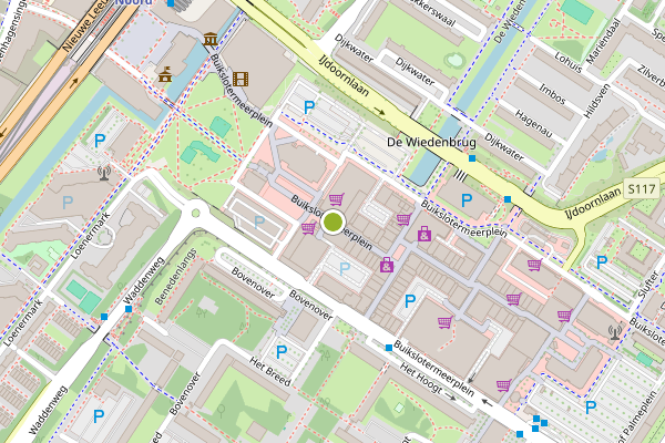 Ambulance-melding op Buikslotermeerplein, Amsterdam op 4 mei, kaart-overzicht