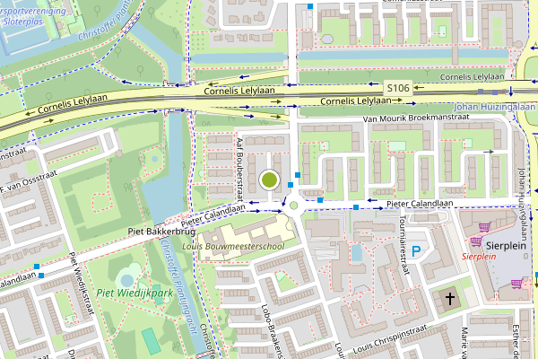 Ambulance-melding op Jan Muschstraat, Amsterdam op 4 mei, kaart-overzicht