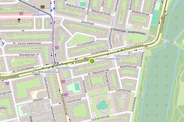 Ambulance-melding op Insulindeweg, Amsterdam op 4 mei, kaart-overzicht