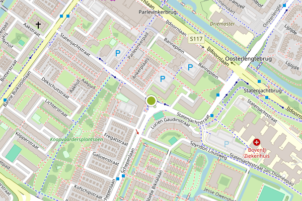 Ambulance-melding op Statenjachtstraat, Amsterdam op 4 mei, kaart-overzicht