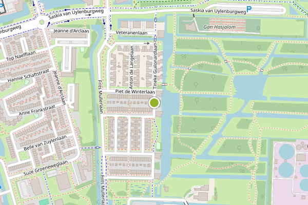 Ambulance-melding op Piet de Winterlaan, Amstelveen op 17 juni, kaart-overzicht