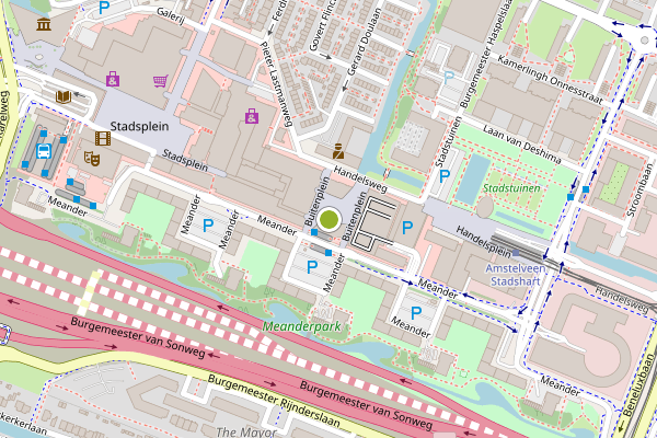 Ambulance-melding op Buitenplein, Amstelveen op 17 juni, kaart-overzicht
